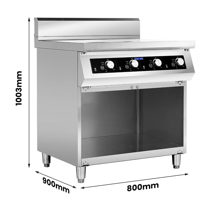Electmax EIC9-800P - 900 Series 4 Burner Induction Cooktop with Splashback on Stand - image 2