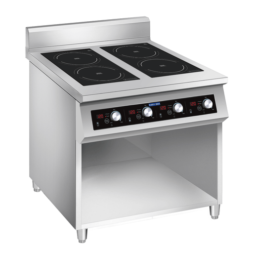 Electmax EIC9-800P - 900 Series 4 Burner Induction Cooktop with Splashback on Stand
