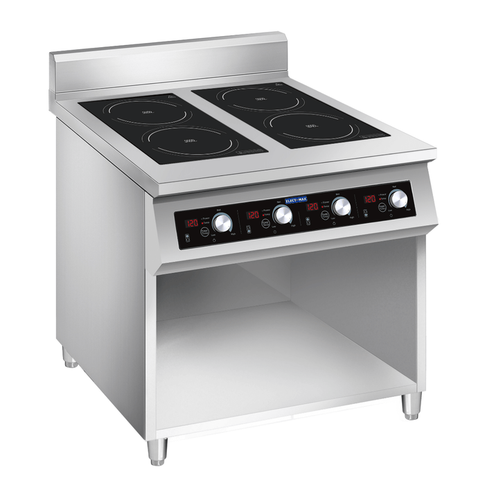 Electmax EIC9-800P - 900 Series 4 Burner Induction Cooktop with Splashback on Stand