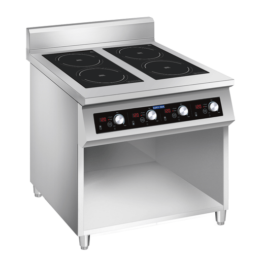 Electmax EIC7-800P - 700 Series 4 Burner Induction Cooktop with Splashback on Stand