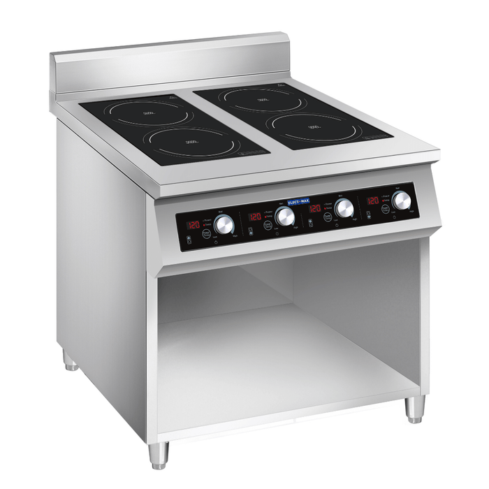 Electmax EIC7-800P - 700 Series 4 Burner Induction Cooktop with Splashback on Stand