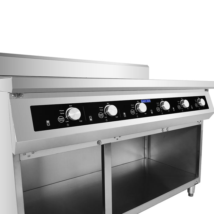 Electmax EIC9-1200P - 900 Series 6 Burner Induction Cooktop with Splashback on Stand - image 11