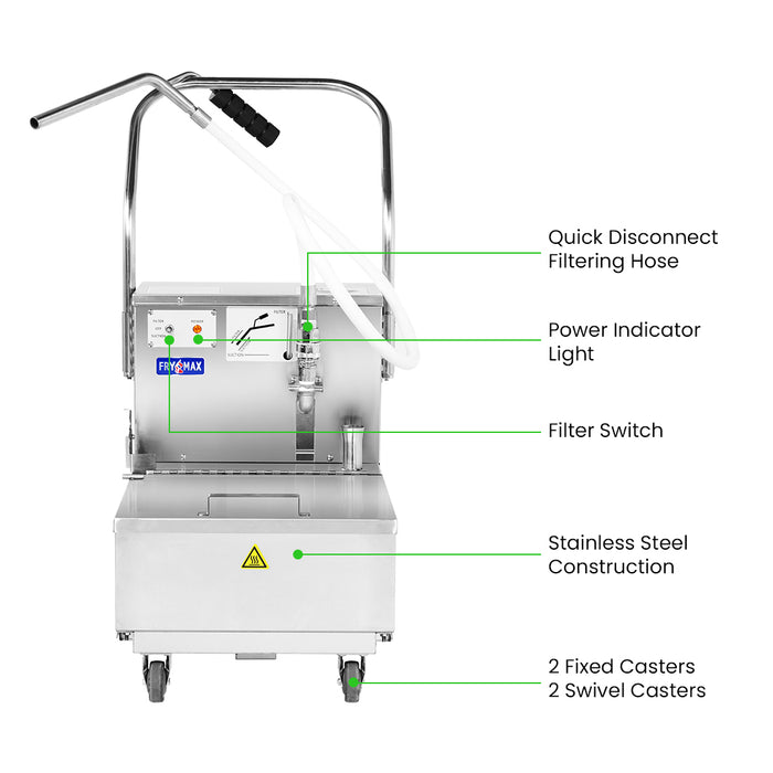 Frymax EOF-42 - 42L Electric Fryer Oil Filter Machine - image 3