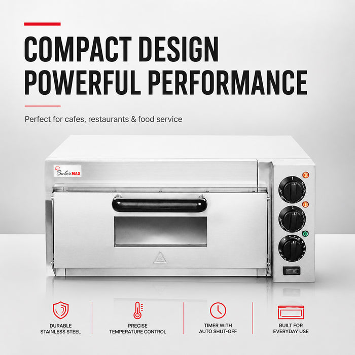 Baker Max EP-1T - Countertop Single Deck Electric Pizza Oven, 10A - image 4