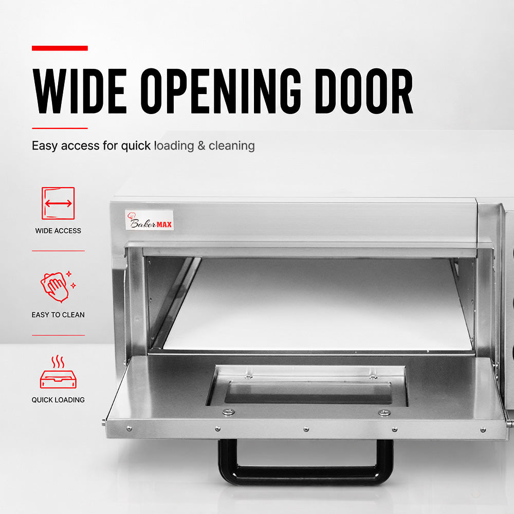 Baker Max EP-1T - Countertop Single Deck Electric Pizza Oven, 10A - image 5