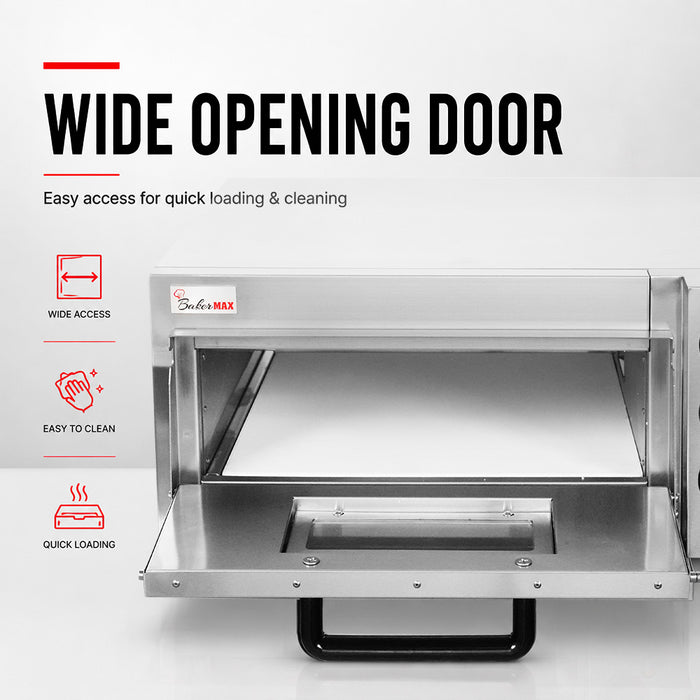 Baker Max EP-1T - Countertop Single Deck Electric Pizza Oven, 10A - image 5