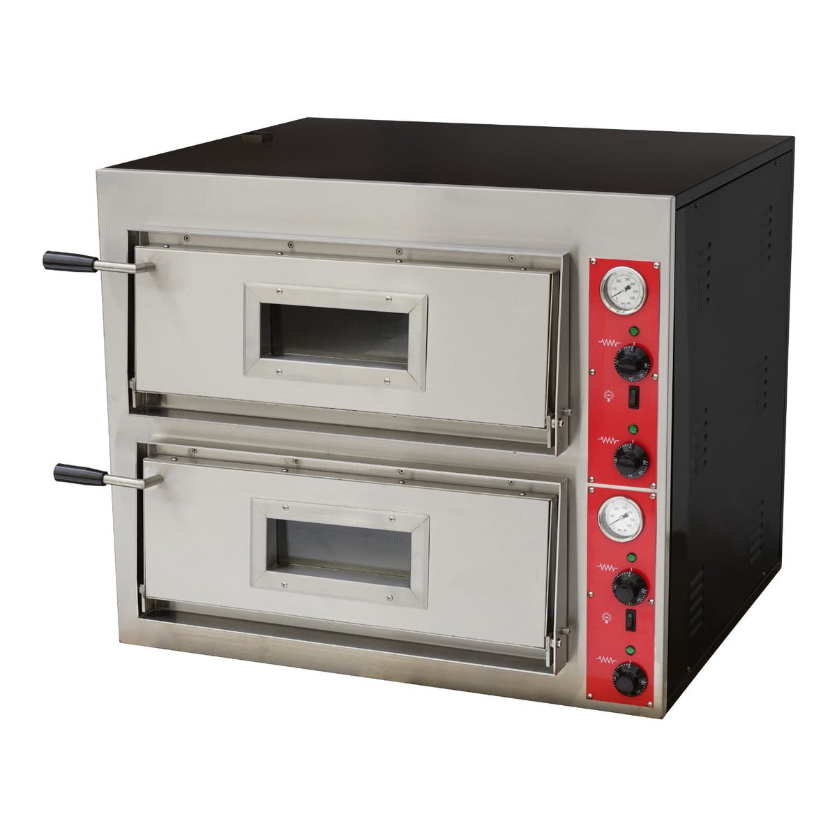 Baker Max EP-2E - Black Panther Double Deck Electric Pizza Oven, 8 x 30cm