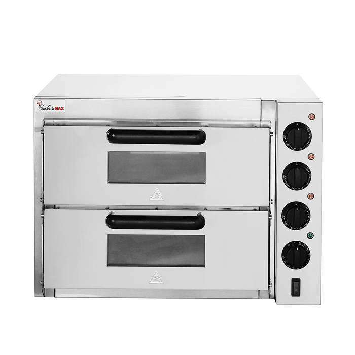 Baker Max EP-2T/15 - Countertop Double Deck Electric Pizza Oven, 15A