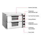 Baker Max EP-2T/15 - Countertop Double Deck Electric Pizza Oven, 15A - image 3