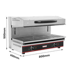 Benchstar ES-5600L - Electric Salamander with Adjustable Height, 5.6kW, 800mm - image 2