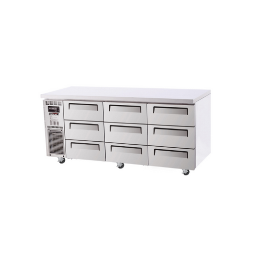 Turbo Air KUR18-3D-9-N - 9 Drawer Underbench Fridge 1800mm 425L