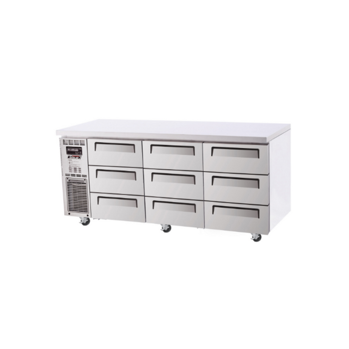 Turbo Air KUR18-3D-9-N - 9 Drawer Underbench Fridge 1800mm 425L