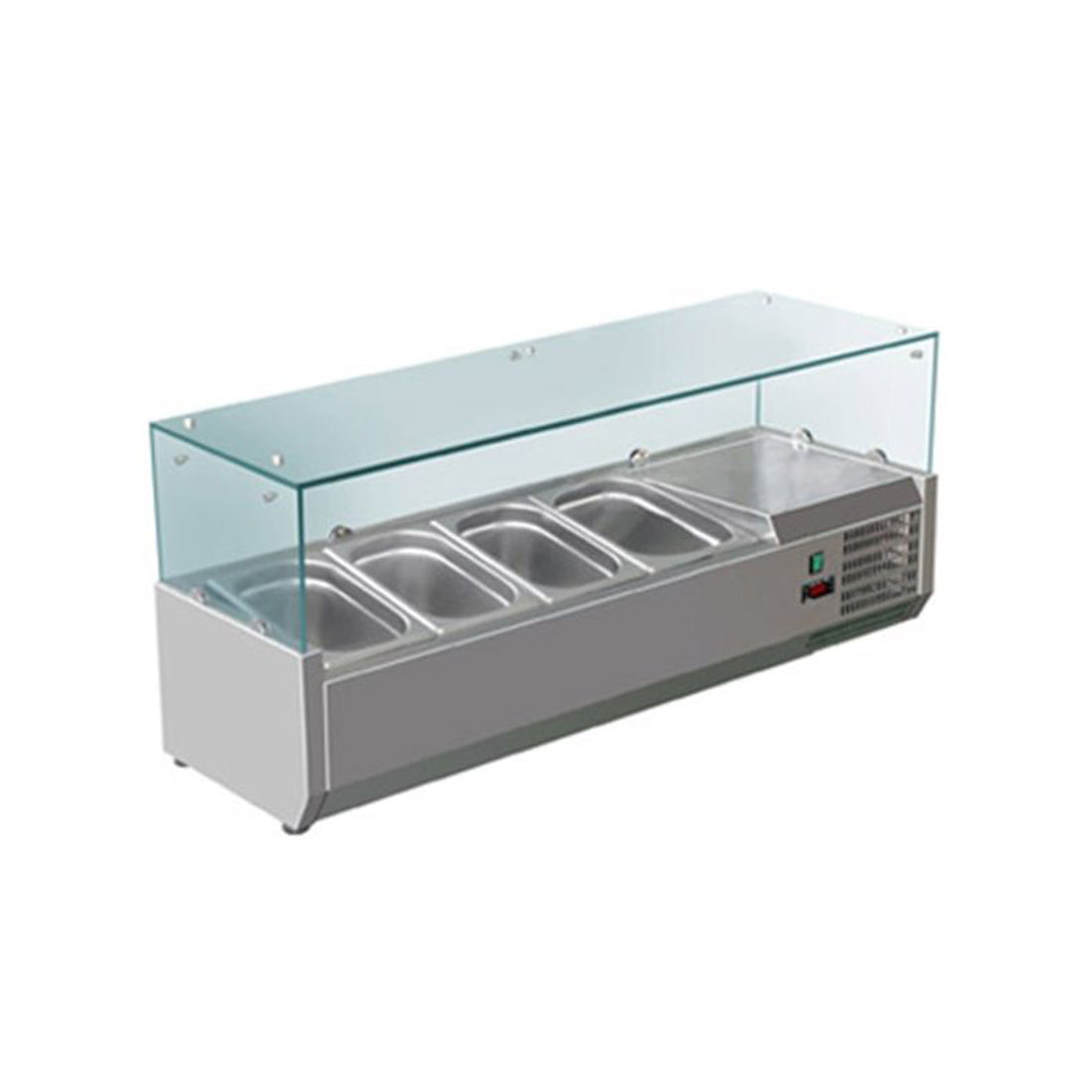 FED-X XVRX1200/380 - Countertop Salad Bar with Glass Canopy 4 x GN 1/3 1200mm