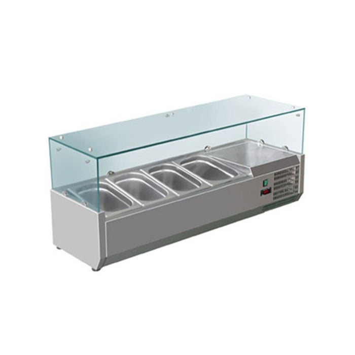 FED-X XVRX1200/380 - Countertop Salad Bar with Glass Canopy 4 x GN 1/3 1200mm