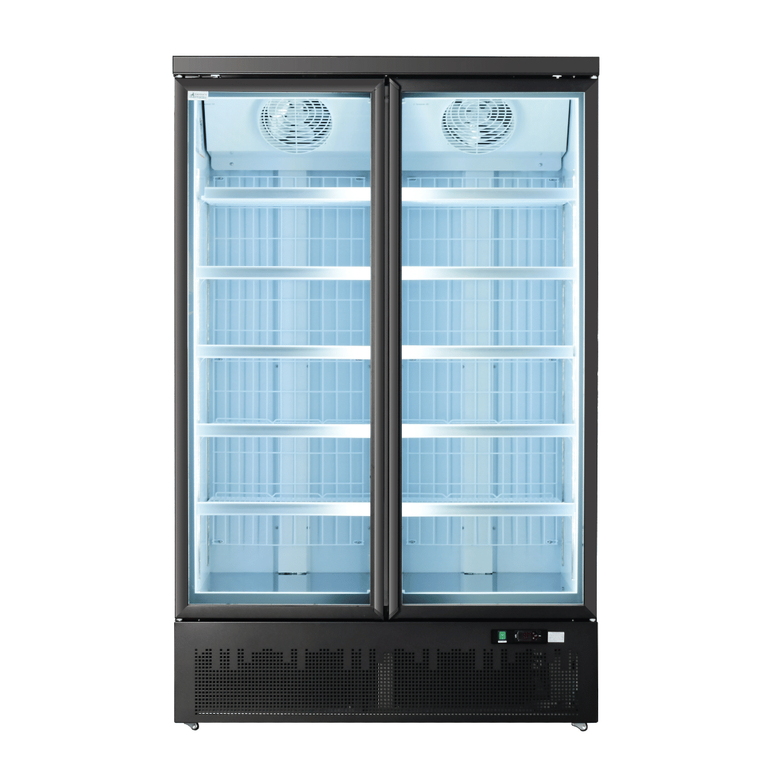 FED Thermaster LG-1000BGBMF - Double Glass Door Supermarket Display Freezer Black 1043L