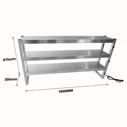 Benchstar FW15L-183 - Heat Lamp Food Warmer, 3 Tier, 1800mm, 15 Lamps - image 2