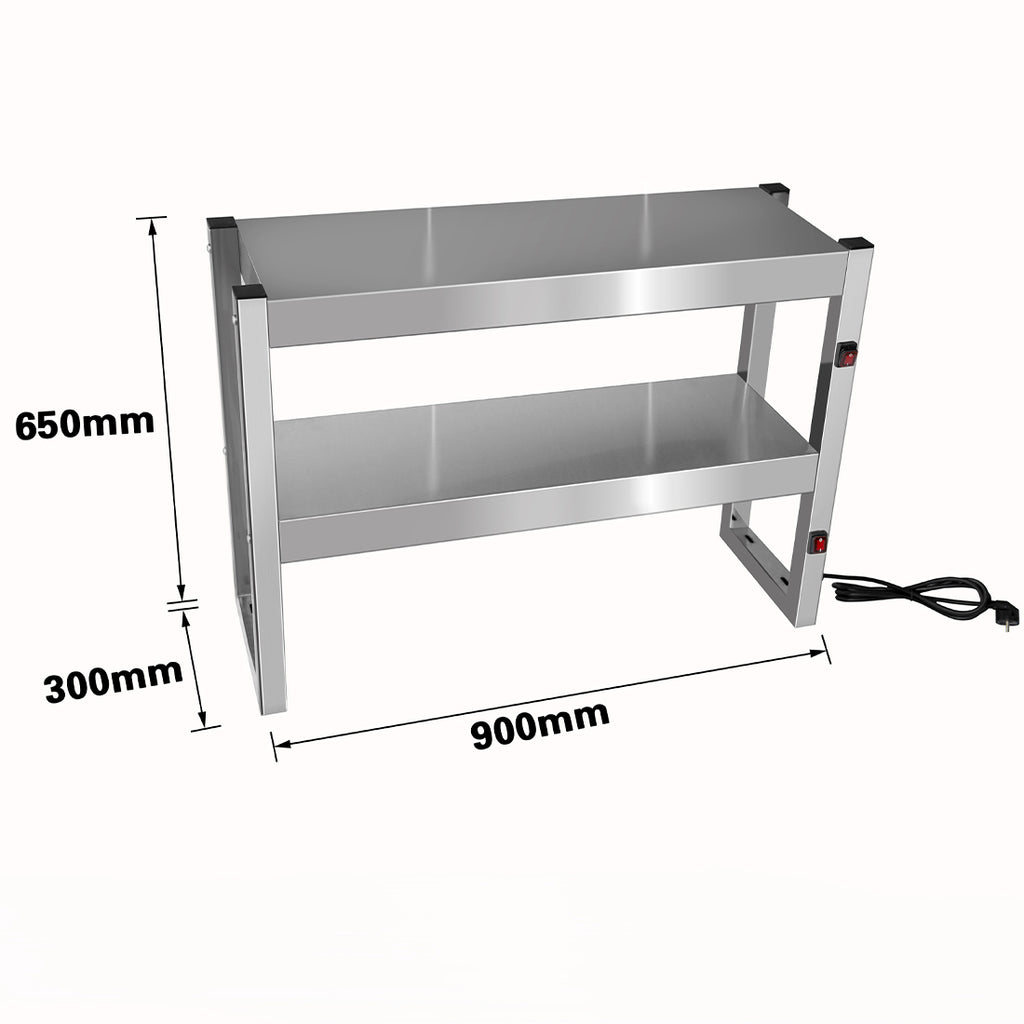 Benchstar FW4L-092 - Heat Lamp Food Warmer, 2 Tier, 900mm, 4 Lamps - image 2