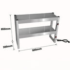 Benchstar FW4L-092 - Heat Lamp Food Warmer, 2 Tier, 900mm, 4 Lamps - image 2