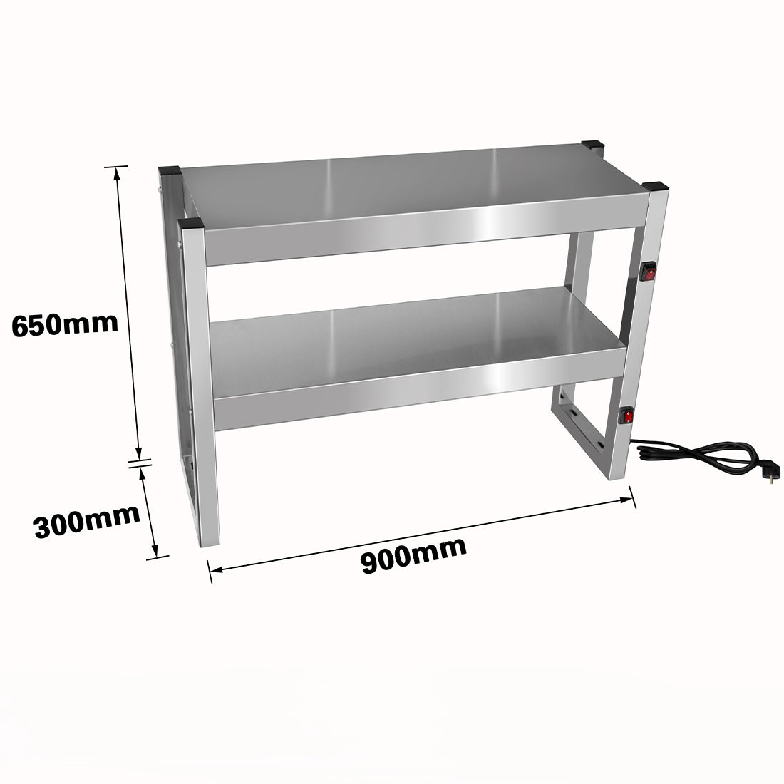 Benchstar FW4L-092 - Heat Lamp Food Warmer, 2 Tier, 900mm, 4 Lamps - image 2
