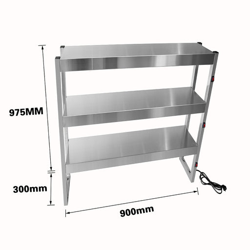Benchstar FW6L-093 - Heat Lamp Food Warmer, 3 Tier, 900mm, 6 Lamps - image 2