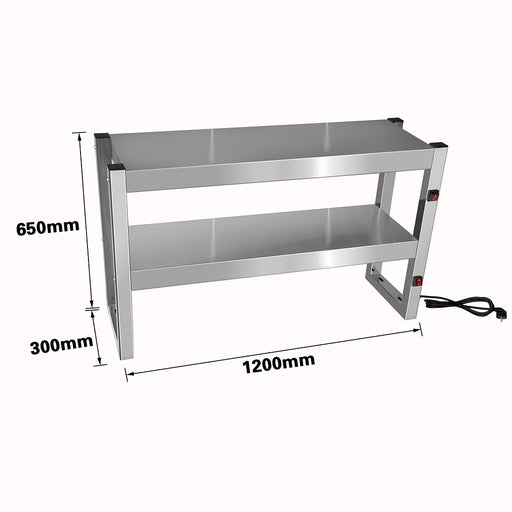 Benchstar FW6L-122 - Heat Lamp Food Warmer, 2 Tier, 1200mm, 6 Lamps - image 2