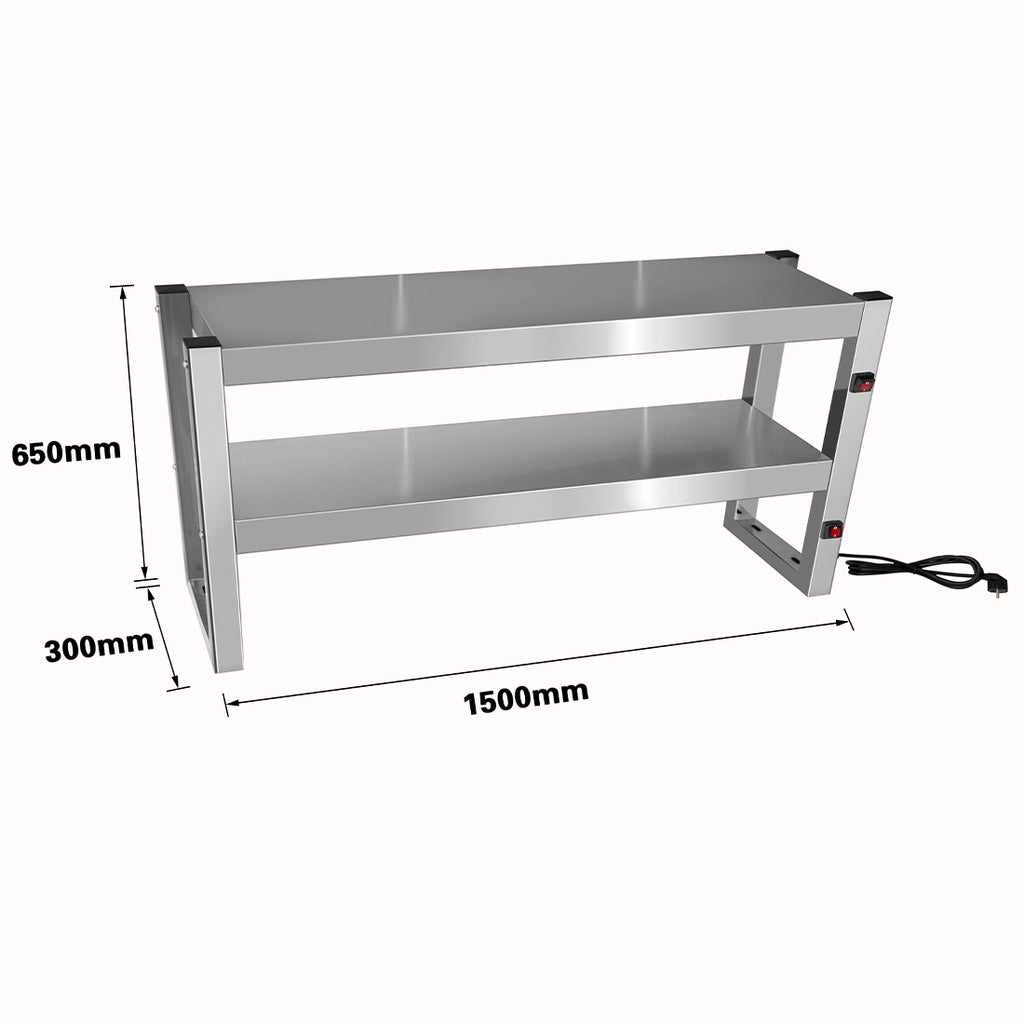 Benchstar FW8L-152 - Heat Lamp Food Warmer, 2 Tier, 1500mm, 8 Lamps - image 2