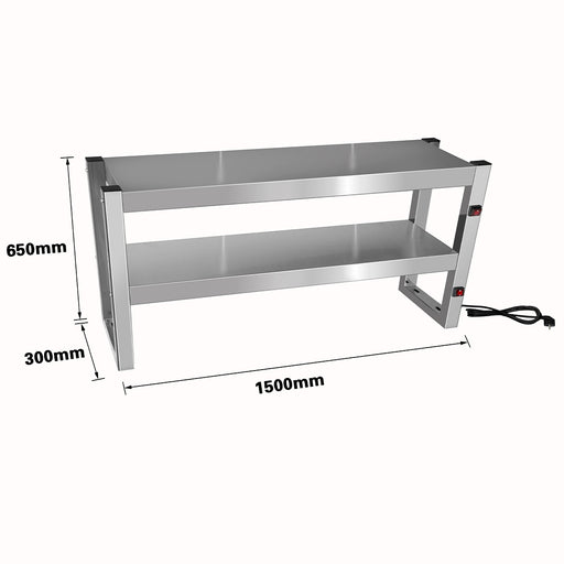 Benchstar FW8L-152 - Heat Lamp Food Warmer, 2 Tier, 1500mm, 8 Lamps - image 2