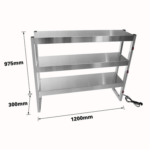 Benchstar FW9L-123 - Heat Lamp Food Warmer, 3 Tier, 1200mm, 9 Lamps