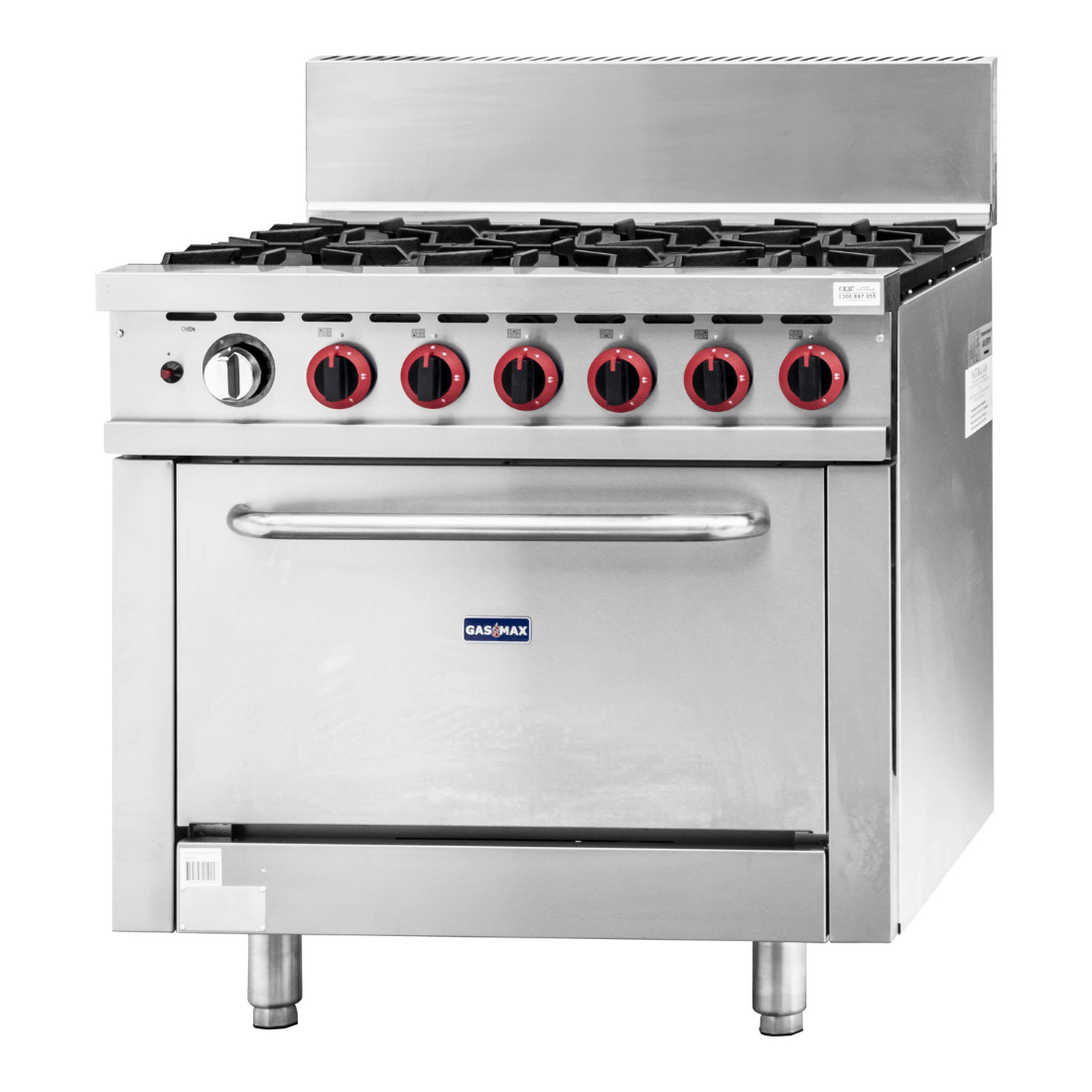Gasmax GBS6TS - 6 Burner Gas Range with Oven and Flame Failure - image 3