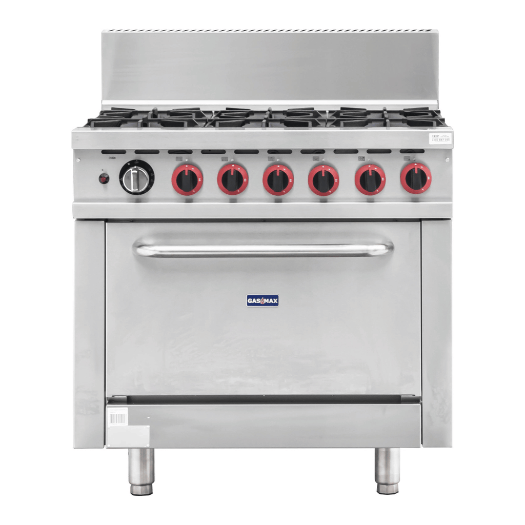 Gasmax GBS6TS - 6 Burner Gas Range with Oven and Flame Failure