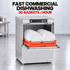 Asber GE-500BDD Tech Line Underbench Dishwasher - efficiency