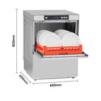 Asber GE-500BDD Tech Line Underbench Dishwasher - dimensions