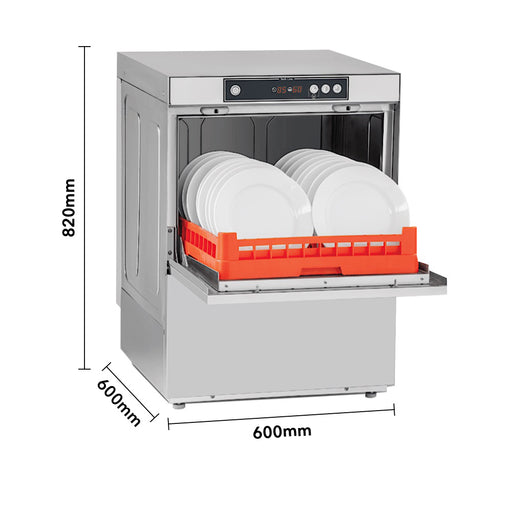 Asber GE-500BDD Tech Line Underbench Dishwasher - dimensions