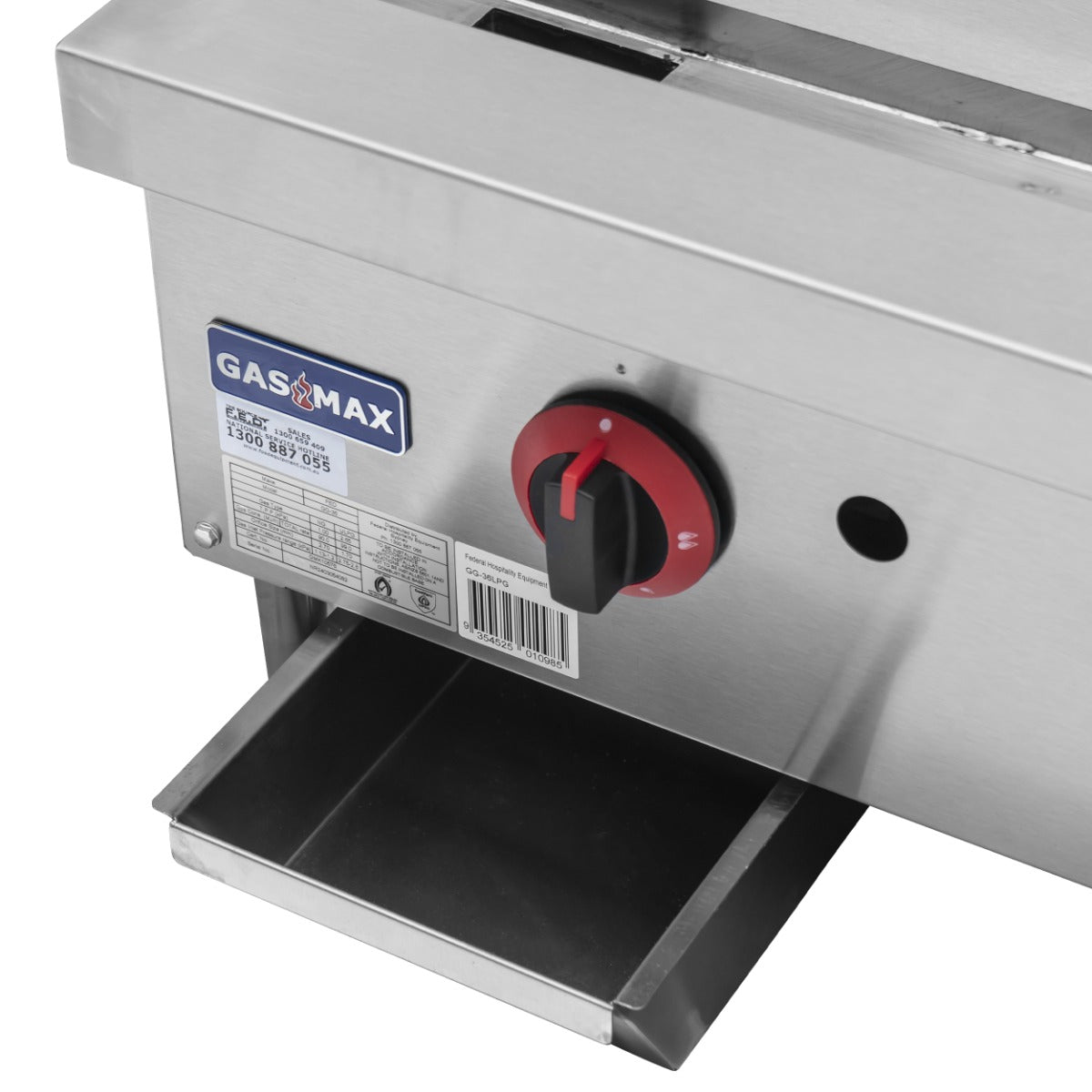 Gasmax GG-36 - 900mm Gas Griddle Top 3 Burner - image 7