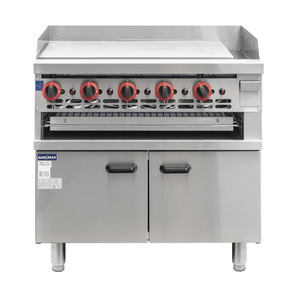 Gasmax GGS-36 - 900mm Gas Griddle and Toaster with Cabinet