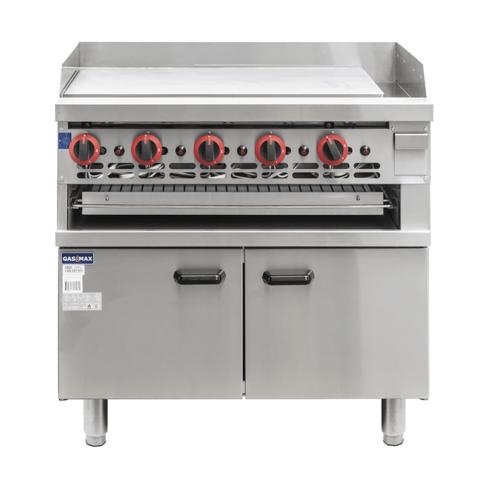 Gasmax GGS-36 - 900mm Gas Griddle and Toaster with Cabinet