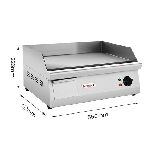 Benchstar GH-550E - Electric Griddle, 550mm, 12mm Steel Plate - image 2