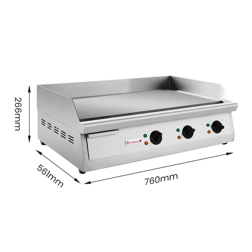 Benchstar GH-760E - Electric Griddle, 760mm, 12mm Steel Plate, 3 Phase - image 2