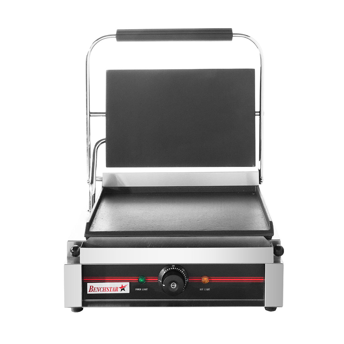 Benchstar GH-811EE - Single Contact Grill, Smooth Cast Iron Plates