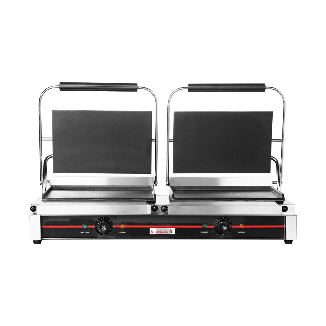 Benchstar GH-813EE - Double Contact Grill, Smooth Cast Iron Plates