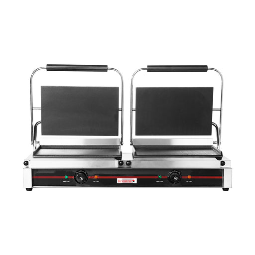 Benchstar GH-813EE - Double Contact Grill, Smooth Cast Iron Plates