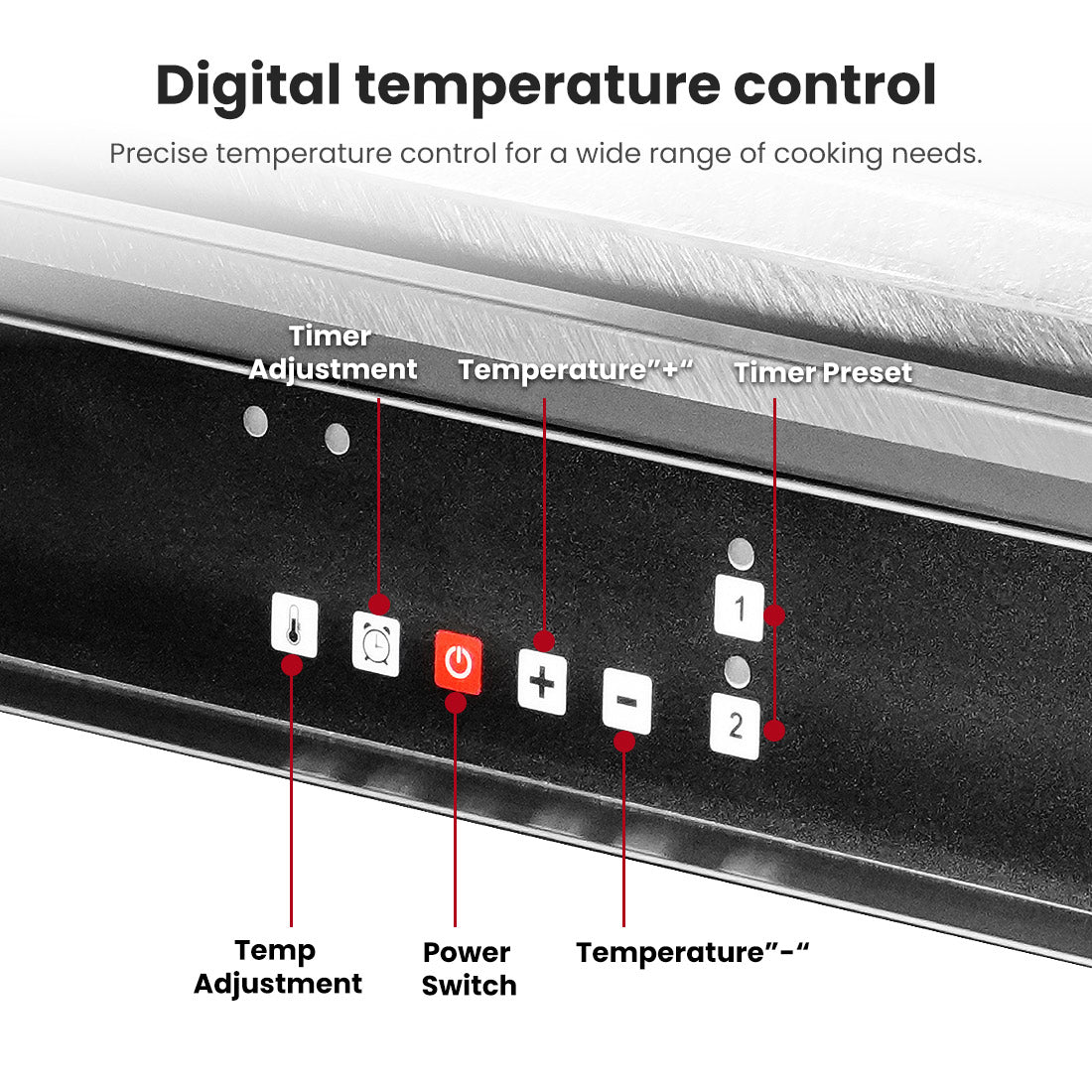 Benchstar GH-816 - Electric Grill Station with Digital Control, 9 Slice - image 5
