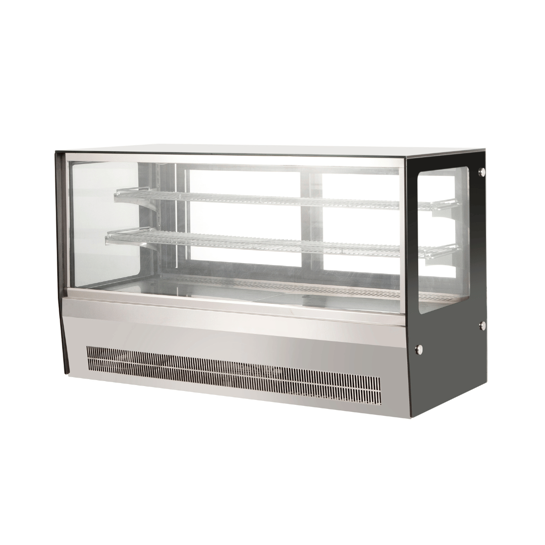 Bonvue FED GN-1200RT - 1200mm Countertop Square Glass Cold Food Display