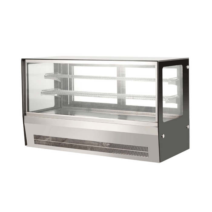 Bonvue FED GN-1200RT - 1200mm Countertop Square Glass Cold Food Display