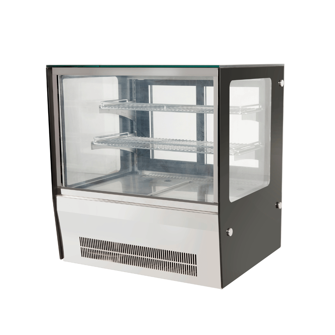 Bonvue FED GN-660RT - 660mm Countertop Square Glass Cold Food Display