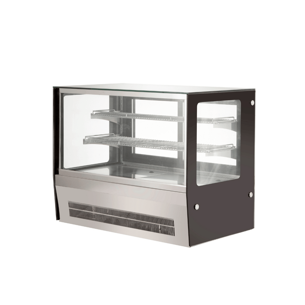 Bonvue FED GN-900RT - 900mm Countertop Square Glass Cold Food Display