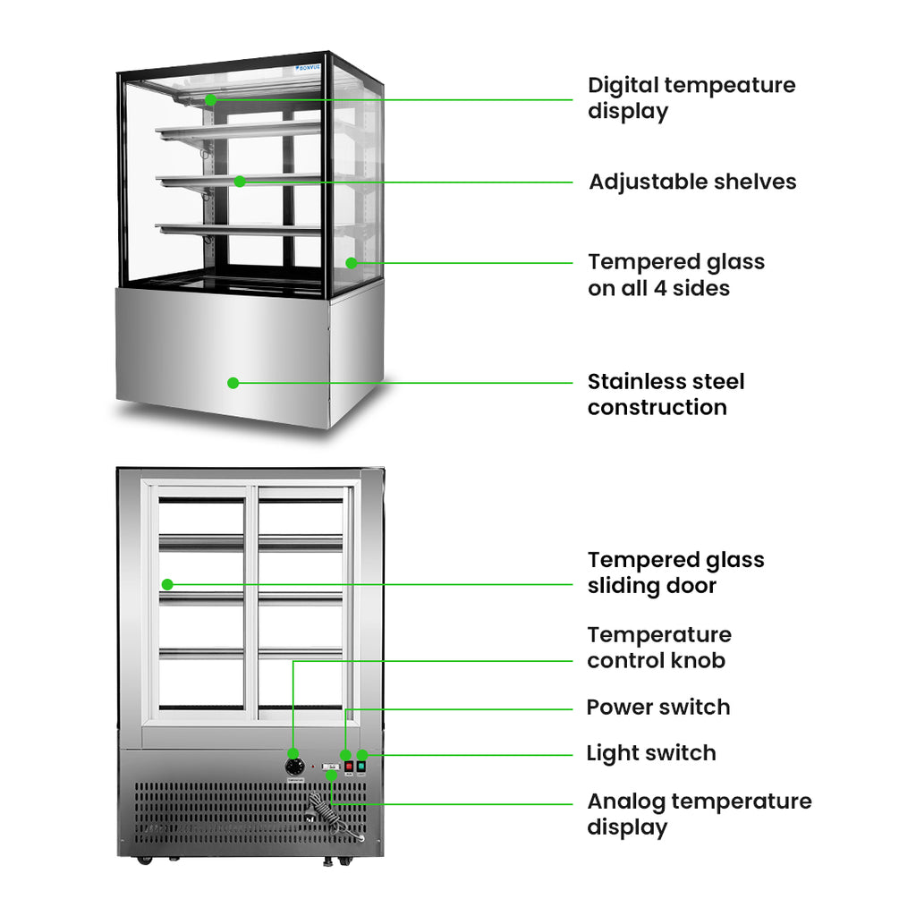 Bonvue FED H-SF830V - 900mm 3+1 Tier Heated Food Display - image 3