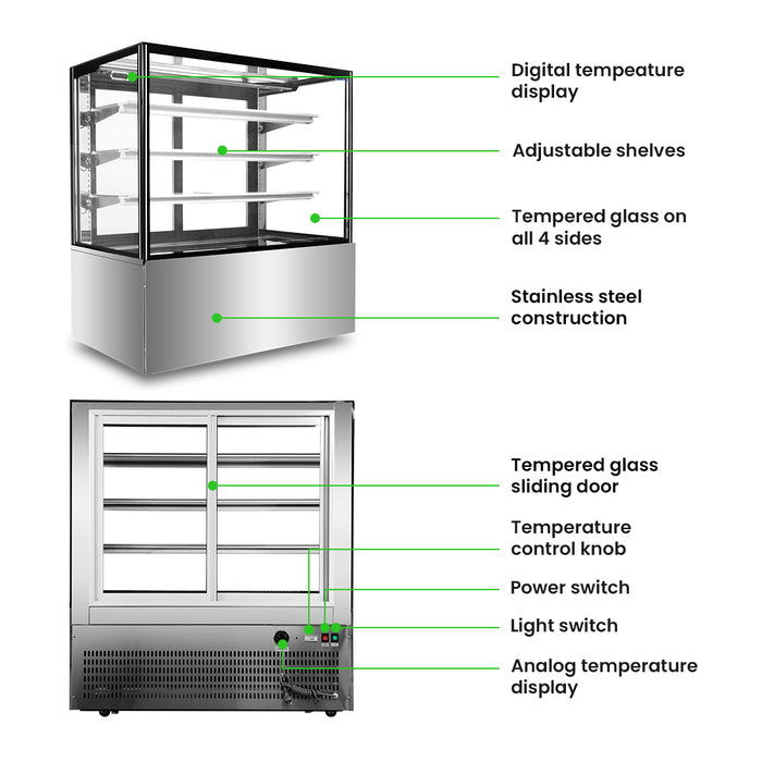 Bonvue FED H-SF840V - 1200mm 3+1 Tier Heated Food Display - image 3