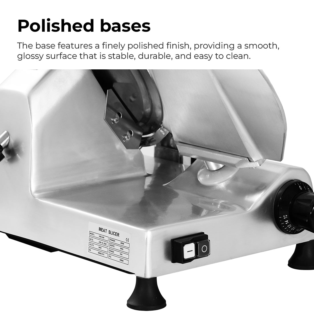 Yasaki HBS-300 - Semi-Auto Meat Slicer, 300mm Blade - image 5