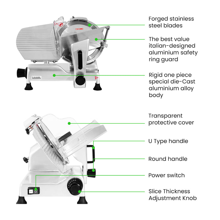 Yasaki HBS-300 - Semi-Auto Meat Slicer, 300mm Blade - image 3